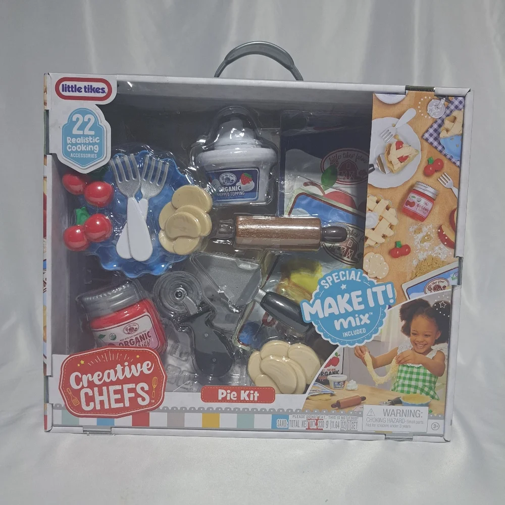 Little Tikes Creative Chefs‎ Pie Kit with 22 Accessories & Make-It Mix! Organic